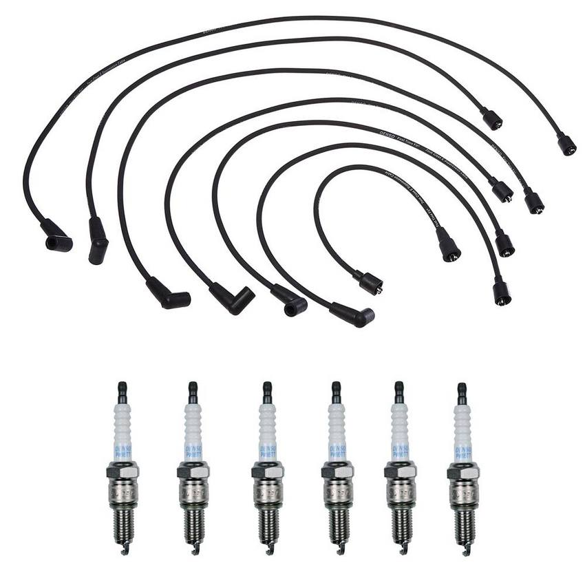 Audi Jaguar Ignition Wire Kit (7mm) (6 Pieces)  101000039AB - Denso